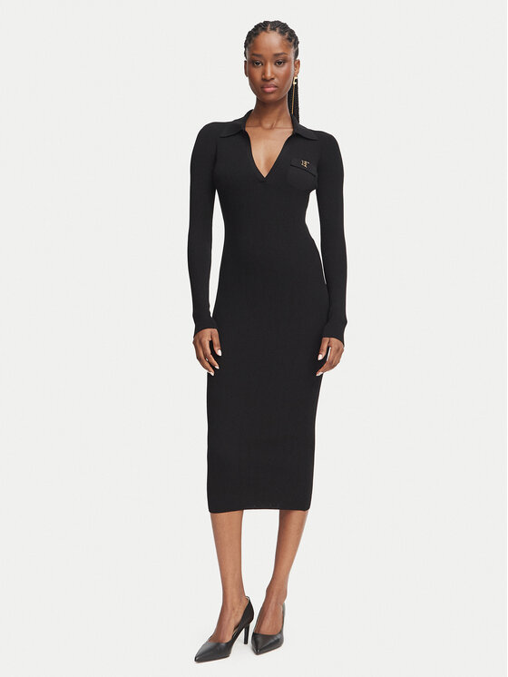 Elisabetta Franchi Elisabetta Franchi Trikotāžas kleita AM-08B-66E2-V380 Melns Slim Fit