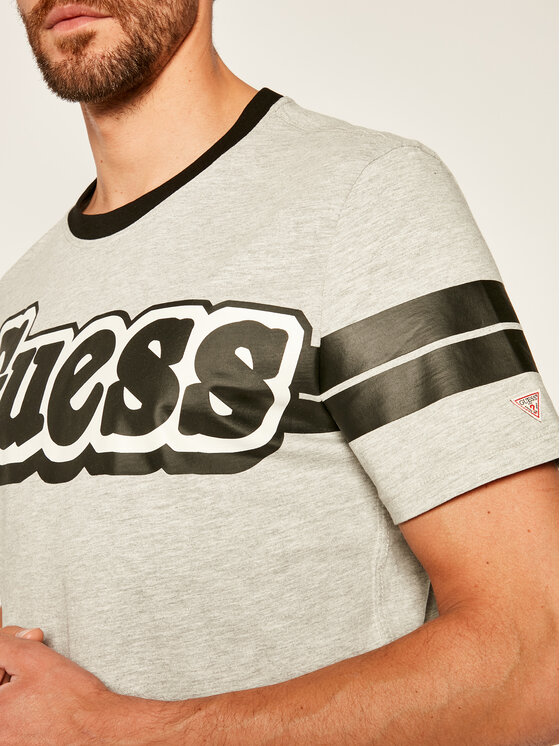 Guess Guess T-Shirt Bars M0YI44 K8FQ0 Šedá Regular Fit