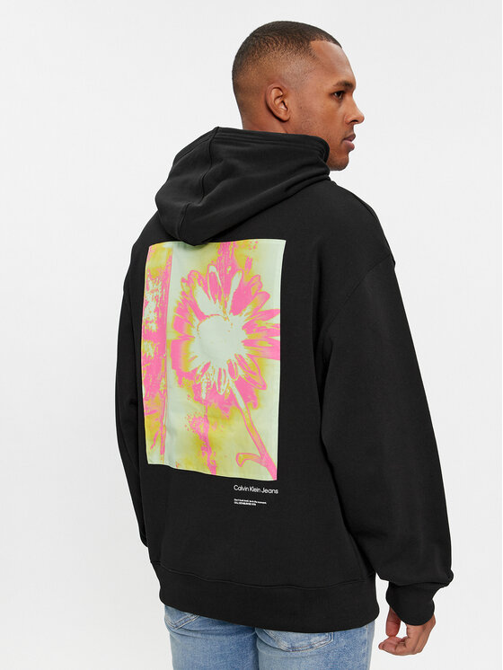 Calvin Klein Jeans Calvin Klein Jeans Felpa Floral Graphic J30J324969 Nero Relaxed Fit