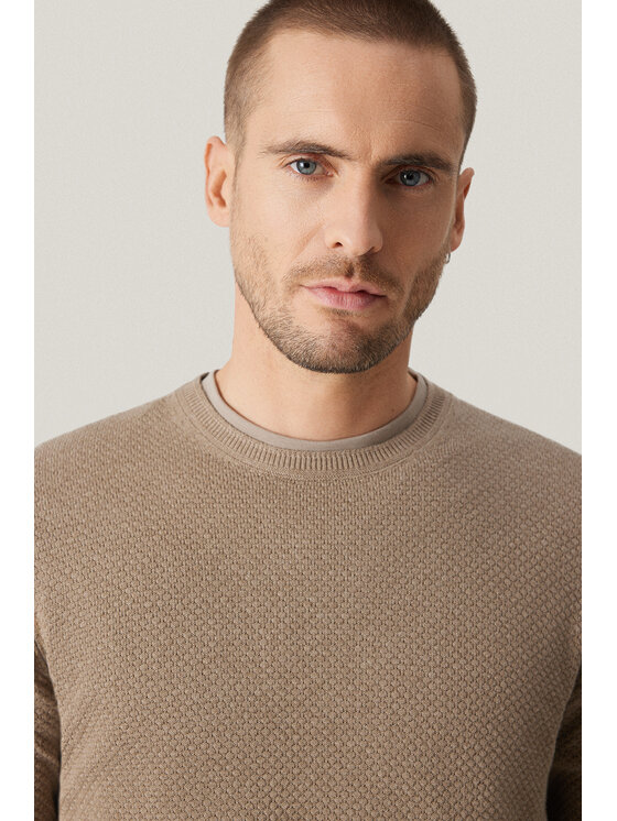 Próchnik Próchnik Sweter PM17 SW073225000115 Beżowy Regular Fit