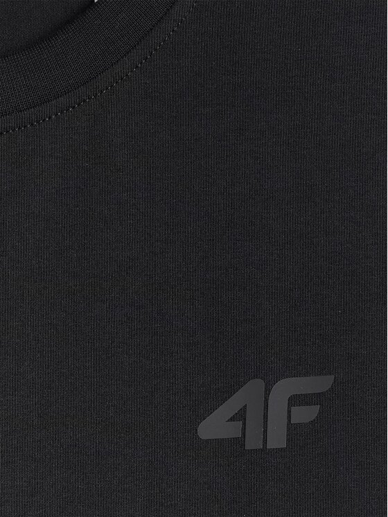 4F 4F Tričko 4FRMM00TTSHM4193-20S Čierna Slim Fit