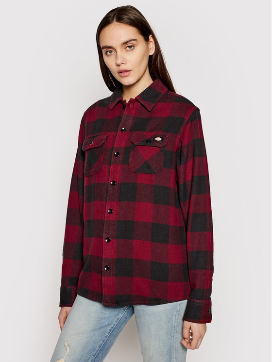 Dickies Dickies Camicia Unisex New Sacramento DK0A4XDZMR0 Bordeaux Regular Fit