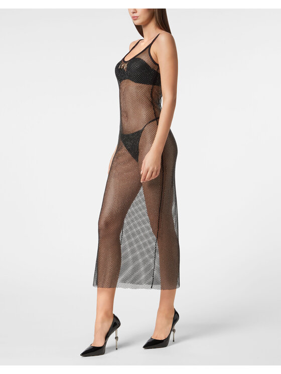 PHILIPP PLEIN PHILIPP PLEIN Šaty 23673 Stříbrná Long Fit