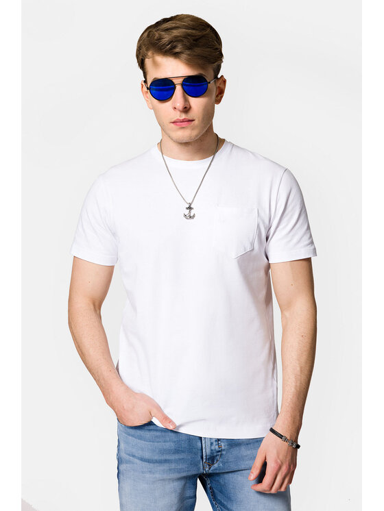 Lancerto Lancerto T-Shirt Roth TS073123000011 Biały Regular Fit