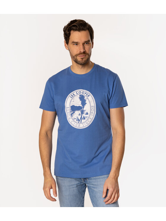 Lee Cooper Lee Cooper T-Shirt SAIL 1160 Niebieski Regular Fit