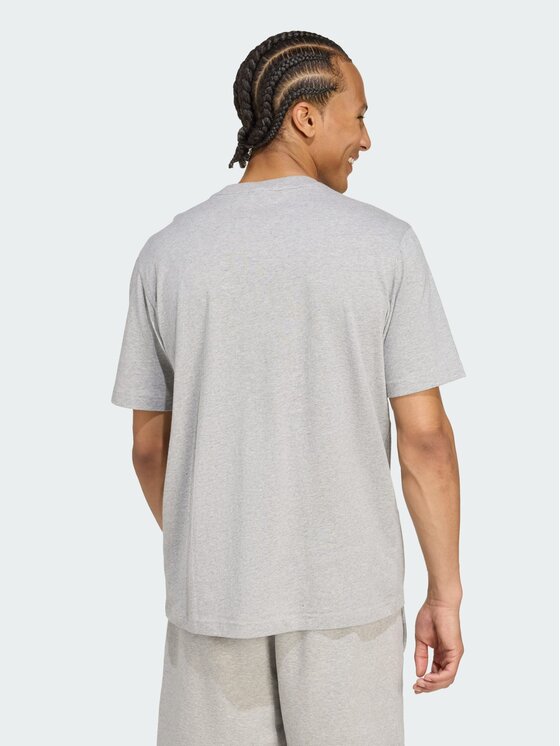 adidas adidas T-Shirt Trefoil Essentials Tee Szary Regular Fit