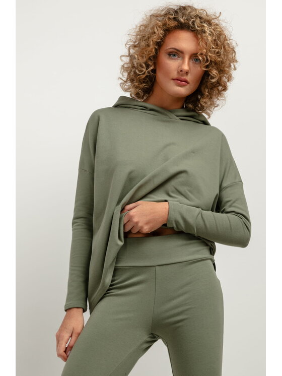 Tessita Tessita Spodnie dresowe T382 Zielony Slim Leg