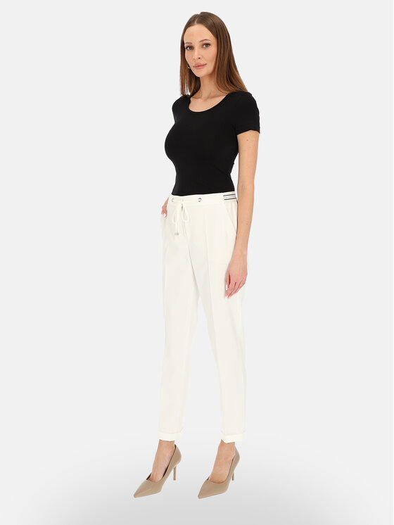 L’AF L’AF Spodnie materiałowe Liberty Biały Regular Fit