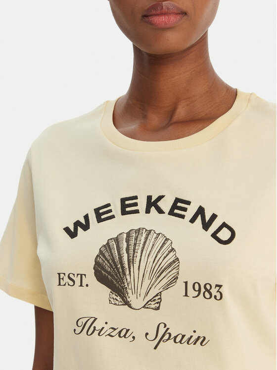 Weekend Max Mara Weekend Max Mara T-särk Bora 2615971042 Kollane Regular Fit
