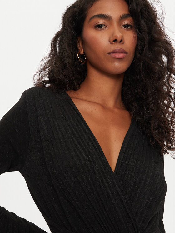 Fracomina Fracomina Õhtune kleit FQ24WD3011W576Q7 Must Regular Fit