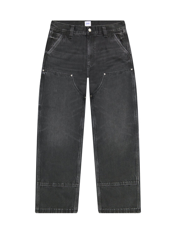 Lee Lee Jeansy DOUBLE KNEE CARPENTER Czarny Loose Fit