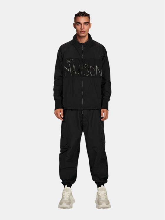 MADE BY SOCIETY MADE BY SOCIETY Spodnie materiałowe Pantaloni WARDEN - P17776 Czarny Basic Fit