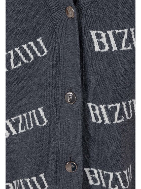 BIZUU BIZUU Kardigan KYLE Szary Standard Fit