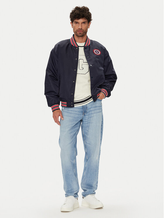 Guess Jeans Guess Jeans Μπόμπερ μπουφάν M5YL15 WHAA2 Σκούρο μπλε Regular Fit