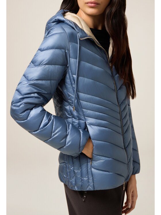 Oltre Oltre Giubbotto piumino F609R001425N004 Turchese Slim Fit