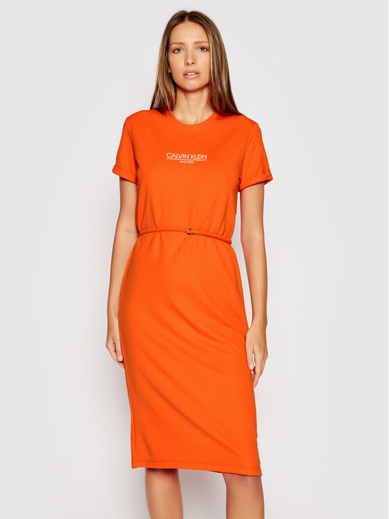 calvin klein drawstring dress