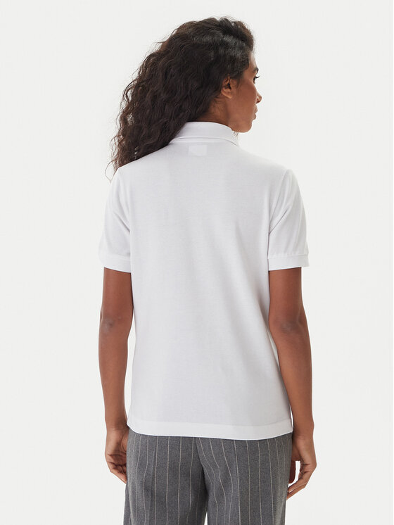 Kappa Kappa Тениска с яка и копчета Logo Sharas Wss 302B3C0 Бял Regular Fit