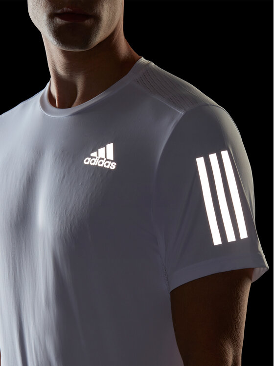 adidas adidas T-Shirt Own the Run T-Shirt HB7444 Weiß Regular Fit