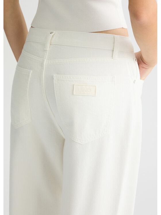Liu Jo Liu Jo Spodnie materiałowe WA5488T428210701 Biały Regular Fit
