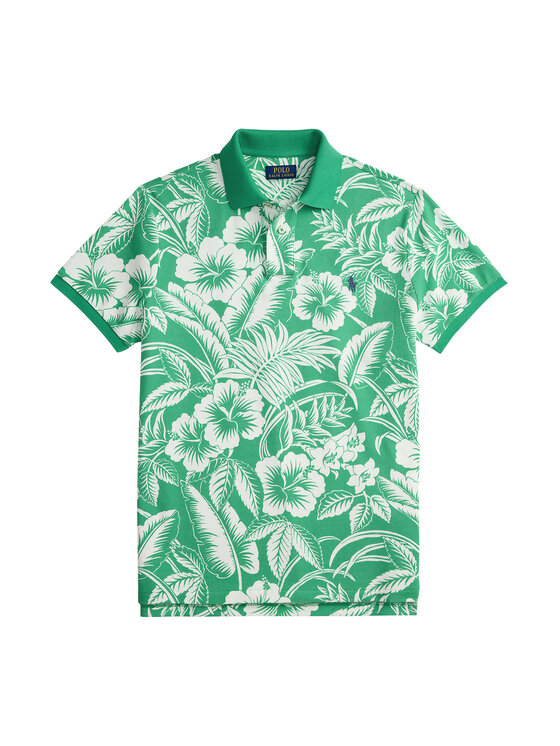 Polo Ralph Lauren Polo Ralph Lauren Тениска с яка и копчета 710B13529001 Зелен Slim Fit