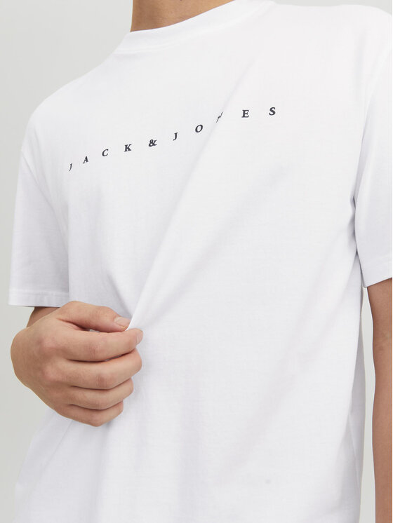 Jack & Jones Jack & Jones T-Shirt Star 12234746 Biały Relaxed Fit