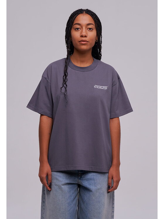 2005 2005 Tričko basic Sivá Oversize