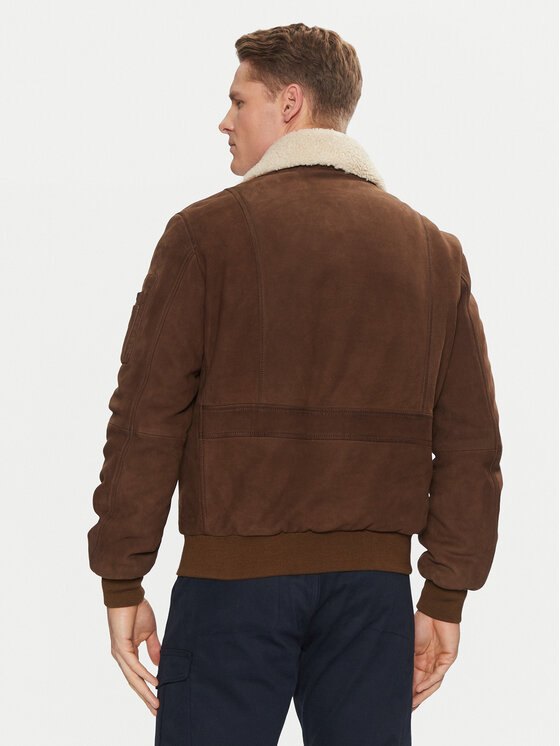 Aeronautica Militare Aeronautica Militare Geacă din imitație de piele 242PN948PL248 Maro Regular Fit