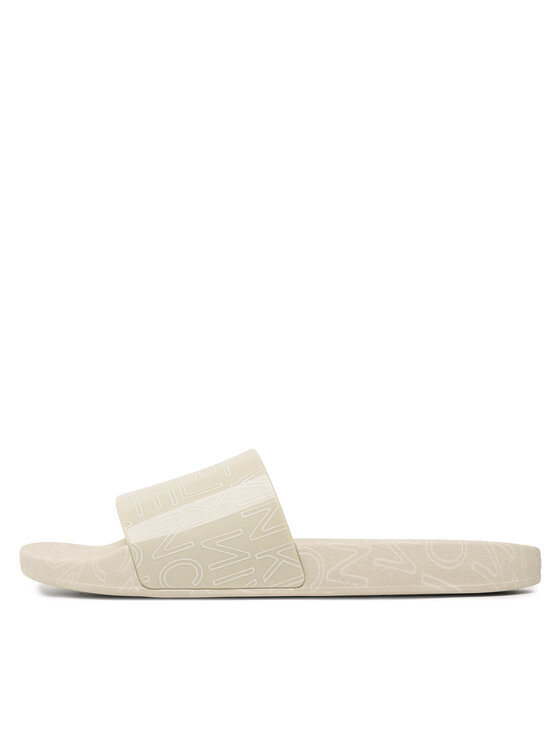 Calvin Klein Calvin Klein Чехли Pool Slide Rubber HM0HM01062 Кремав