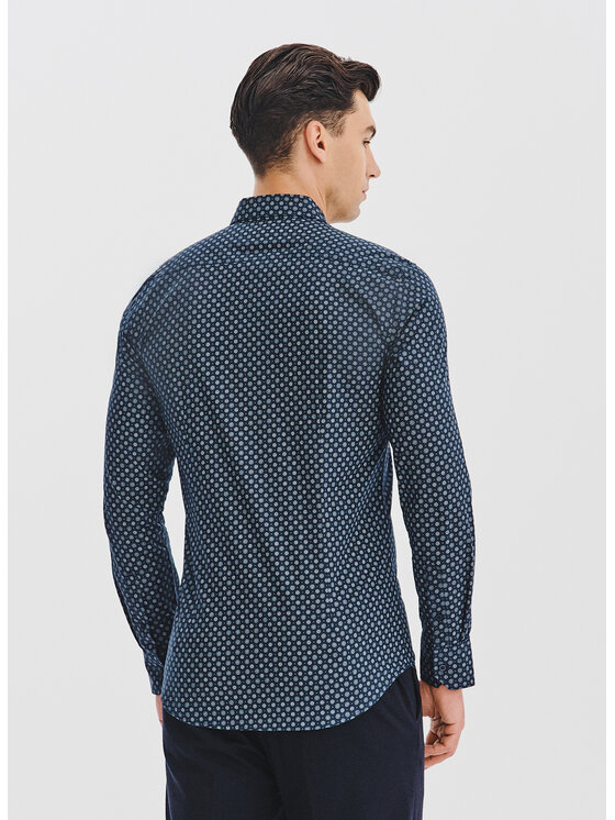 Pako Lorente Pako Lorente Koszula P25WN-1X-032 Granatowy Slim Fit