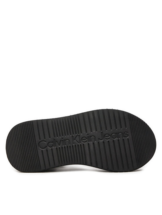 Calvin Klein Jeans Calvin Klein Jeans Sandały Sandal Velcro Webbing In Mtl YW0YW01480 Czarny