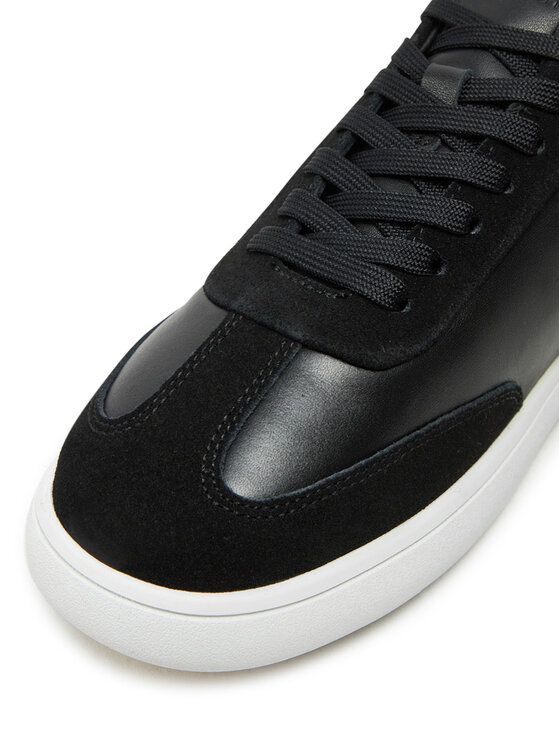 Calvin Klein Calvin Klein Sneakersy Cupsole Lace Up - Lth Sue Mix HW0HW02435 Czarny