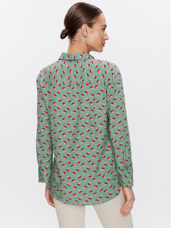 United Colors Of Benetton United Colors Of Benetton Marškiniai 5T17DQ02Y Žalia Relaxed Fit