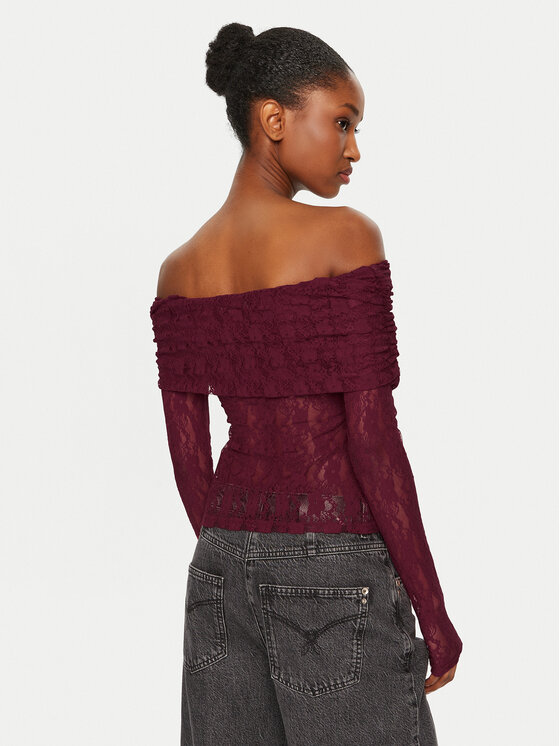ROTATE ROTATE Blūze 1132732197 Bordo Slim Fit