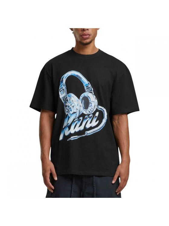 Karl Kani Karl Kani T-shirt HEADPHONE PRINT T-SHIRT Nero Regular Fit
