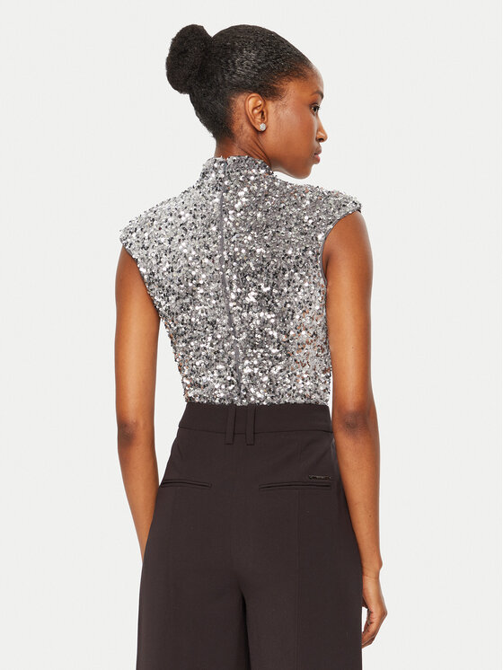 BARDOT BARDOT Bodi 59669TB Srebrna Slim Fit