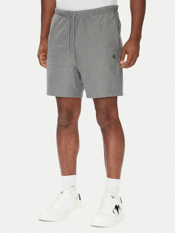 Calvin Klein Jeans Calvin Klein Jeans Sportovní kraťasy Premium Terry LV04RC280G Šedá Regular Fit