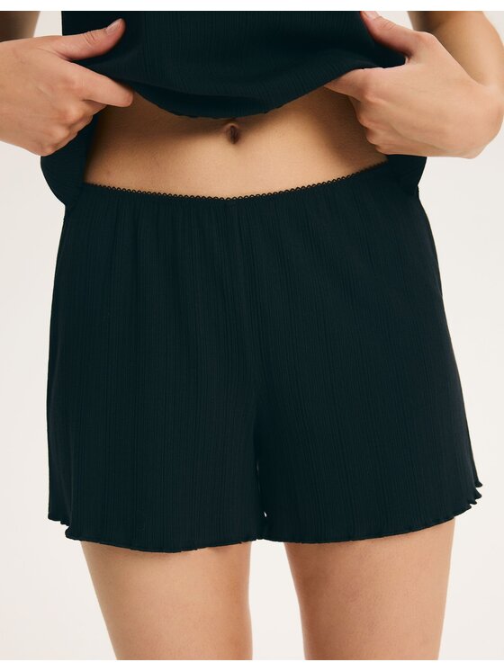 Esotiq Esotiq Piżama 45994 Czarny Regular Fit