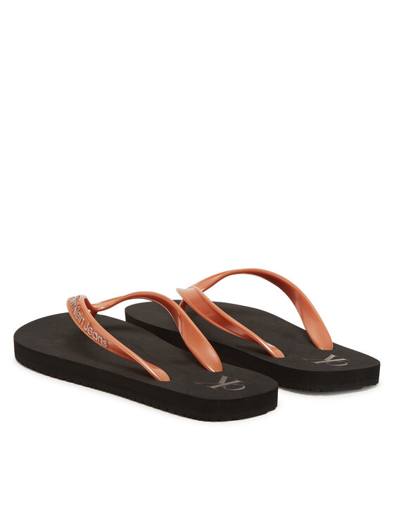 Calvin Klein Jeans Calvin Klein Jeans Japonki Beach Sandal Monologo Tpu YW0YW01719 Złoty