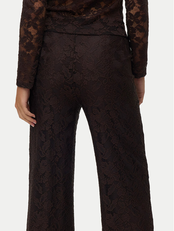 Vero Moda Vero Moda Kalhoty z materiálu Neline 10335568 Hnědá Regular Fit
