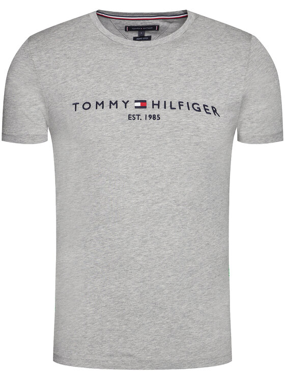 Tommy Hilfiger Tommy Hilfiger Majica Core Logo Tee MW0MW11465 Siva Slim Fit