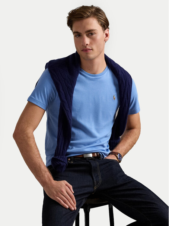 Polo Ralph Lauren Polo Ralph Lauren T-Shirt 710740727086 Modrá Slim Fit