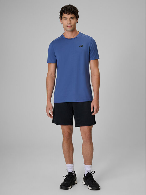 4F 4F Koszulka techniczna BASIC+ Niebieski Regular Fit