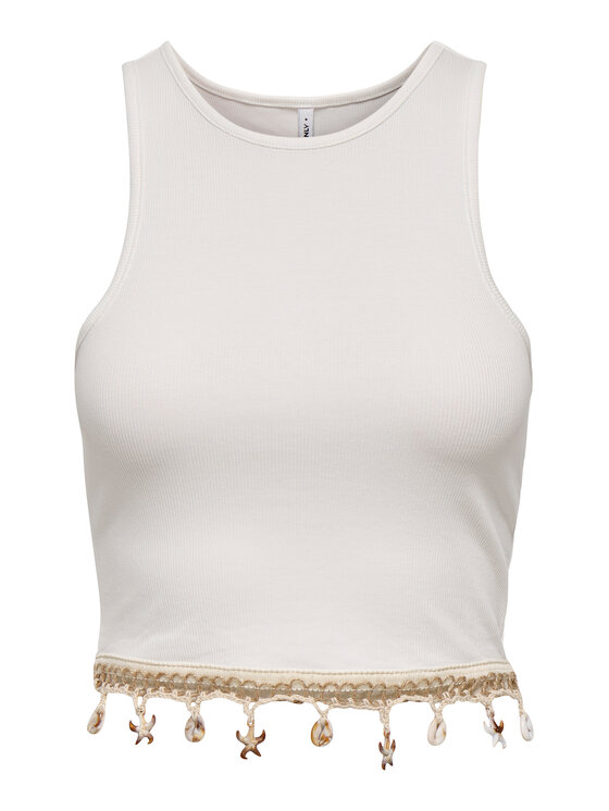 ONLY ONLY Top Shelly 15325019 Biały Slim Fit