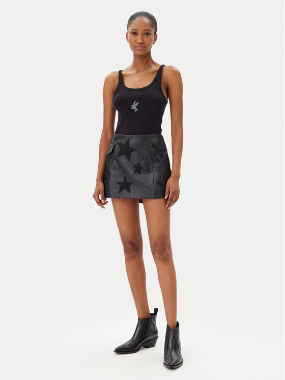 One Teaspoon One Teaspoon Top Fine 26605 Czarny Slim Fit