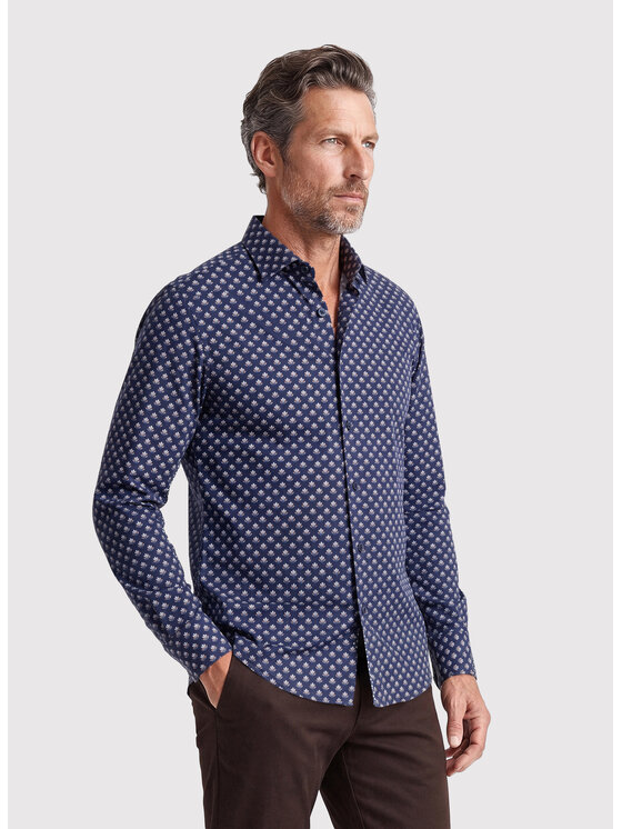 Pako Lorente Pako Lorente Koszula P26WF-1X-003 Granatowy Slim Fit