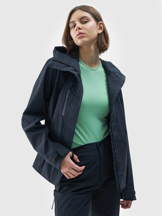 4F 4F Outdoorová bunda 4FRSS24TTJAF551-21S Čierna Regular Fit