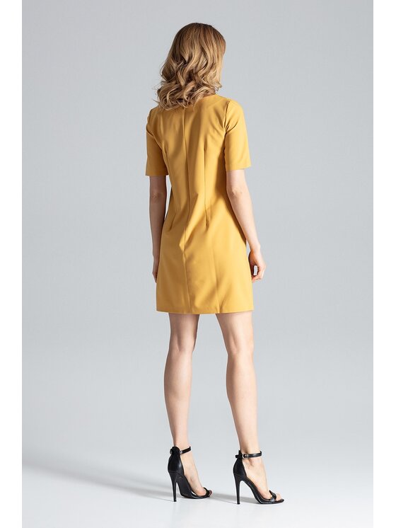 FIGL FIGL Sukienka M634 Żółty Regular Fit