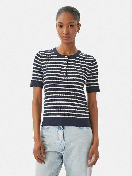 Tommy Hilfiger Tricou polo WW0WW49613 Bleumarin Slim Fit