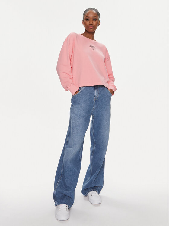 Tommy Jeans Tommy Jeans Μπλούζα Essential Logo DW0DW17796 Ροζ Relaxed Fit