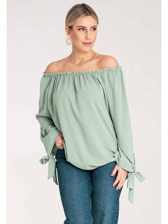 FIGL FIGL Blúzka M1133 Zelená Regular Fit